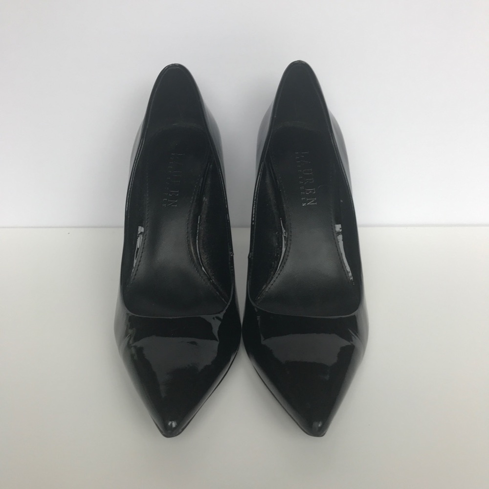 Ralph Lauren Classic Black Patent Heels